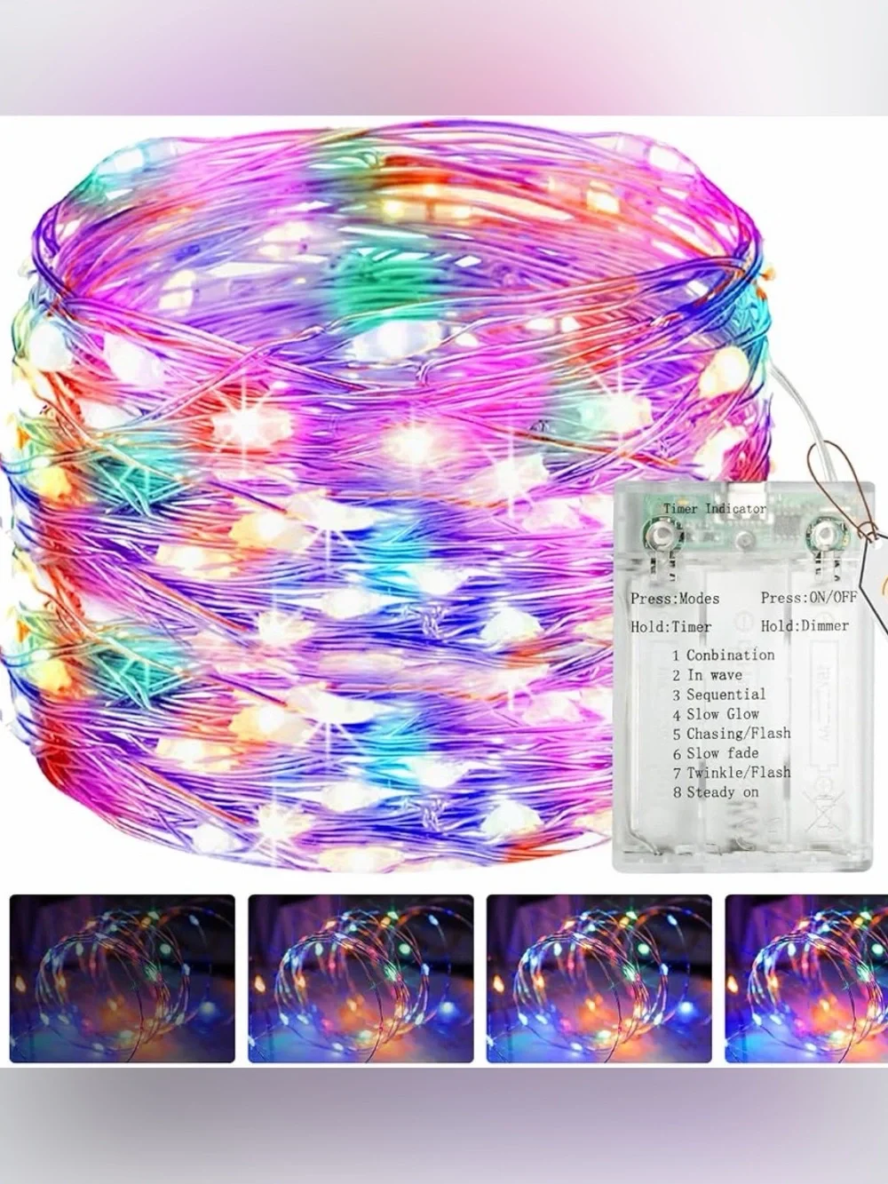 Multicolor Fairy String Lights - Home Party Supplies